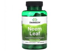 Neem Leaf - Antifungic si Antibacterian 500 mg 100 Capsule Swanson